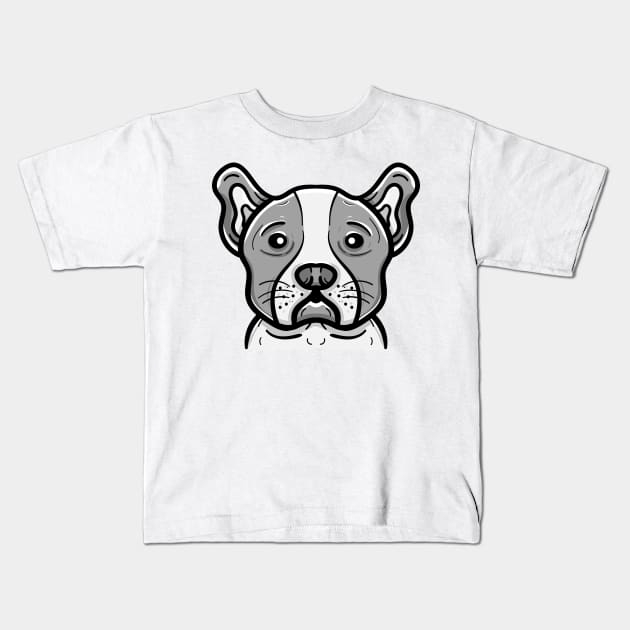 Cute boston terrier dog Kids T-Shirt by happymonday